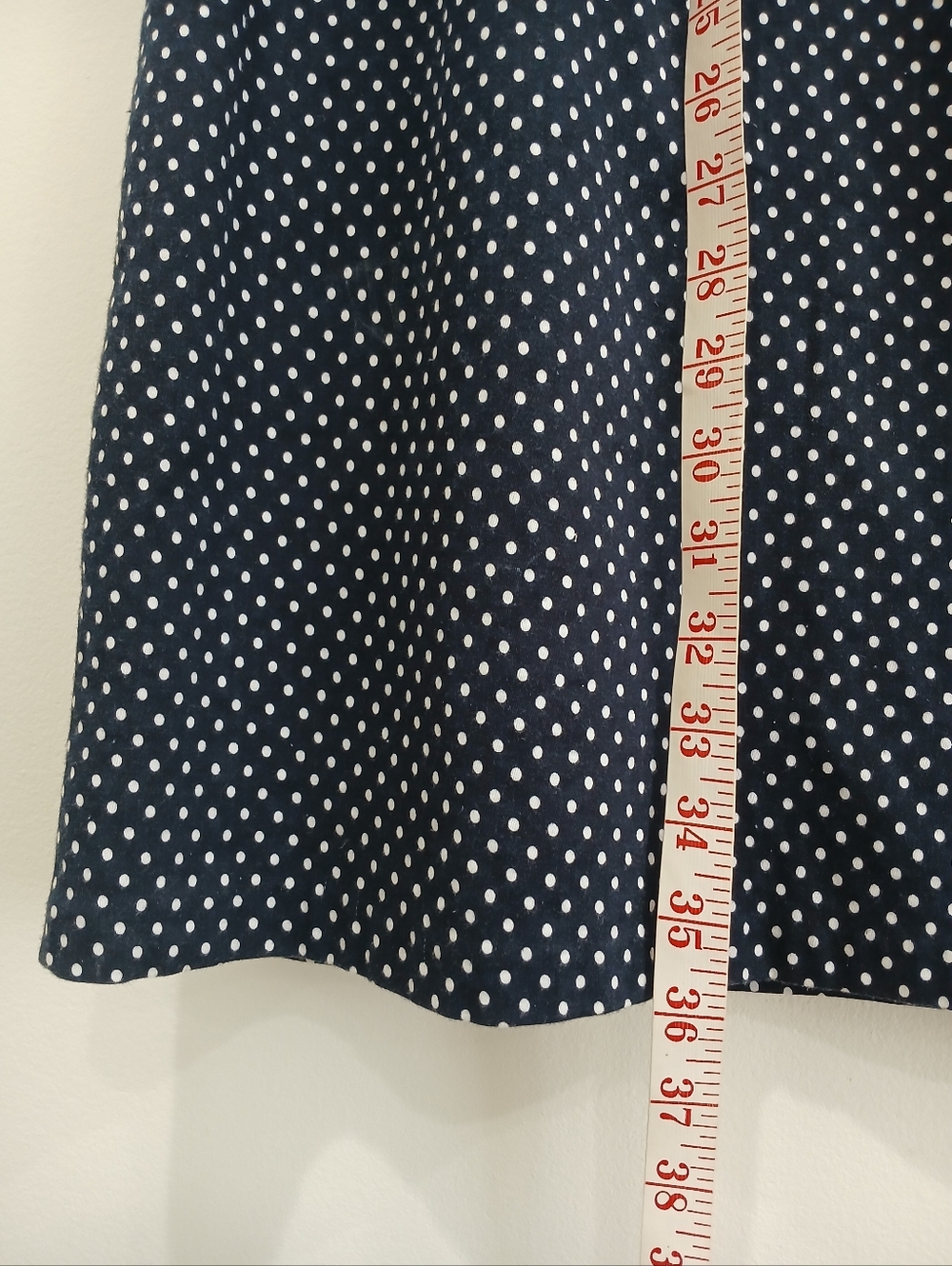 Pink Martini Navy & Cream Polka Dot Mini Dress Zip front Sz S - Picture 14 of 16